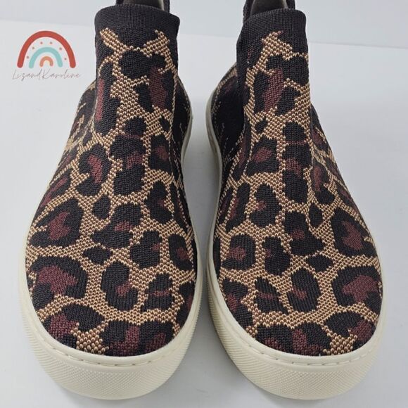 Rothy's Chelsea Wildcat Boot Leopard Cheetah High Top Slip On Sneakers - Picture 10 of 16